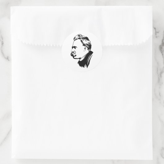 Frederich Nietzsche Portrait Sticker (Tasche)