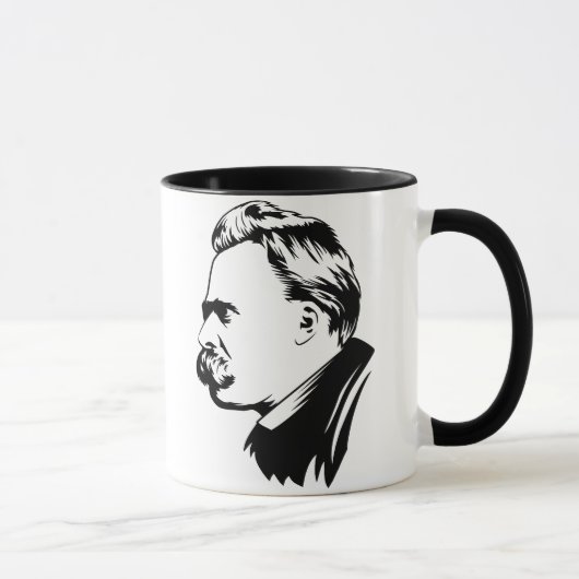 Frederich Nietzsche Porträt-Tasse Tasse (Rechts)
