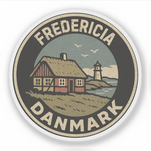 Fredericia, Dänemark Aufkleber (Vorderseite)
