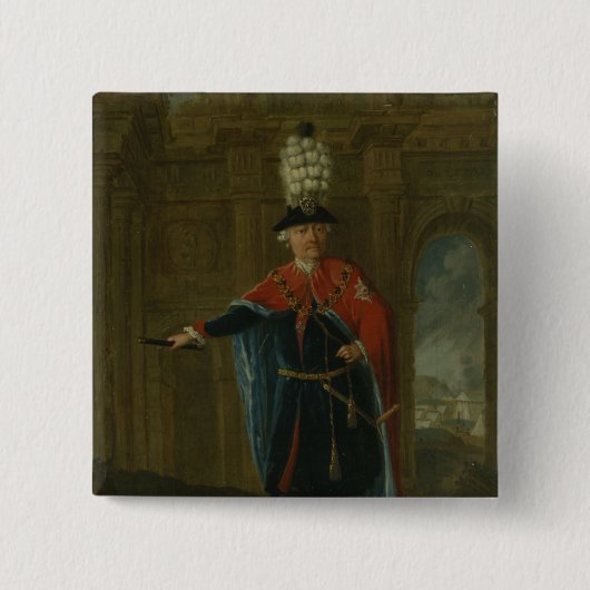 Frederick das große gekleidet im Kostüm Button (Vorderseite)