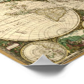 Frederick de Wit 1660 Map of the World Poster (Ecke)