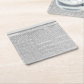 Frederick Douglas Newspaper Print Rechteckiger Pappuntersetzer (angewinkelt)
