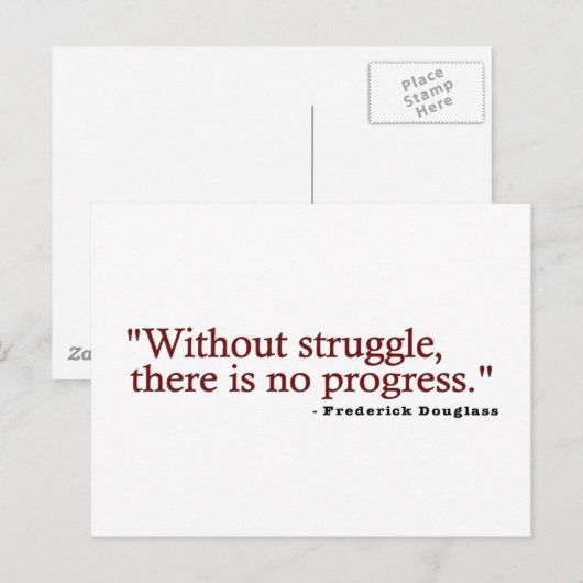 Frederick Douglas Quote Postkarte (Vorne/Hinten)