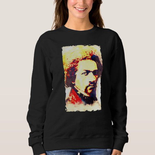 Frederick Douglass Amerikanischer Held Schwarze Ge Sweatshirt (Vorderseite)