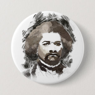 Frederick Douglass Aquarell-Gemälde-Porträt Button