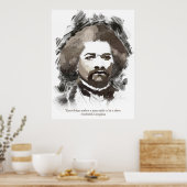 Frederick Douglass Aquarellbilder Portrait Poster (Küche)