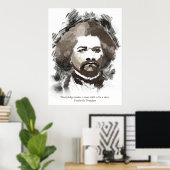 Frederick Douglass Aquarellbilder Portrait Poster (Heimbüro)