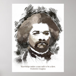 Frederick Douglass Aquarellbilder Poster