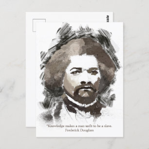 Frederick Douglass Aquarellmalerei Postkarte