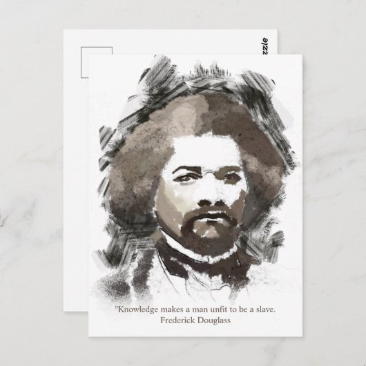 Frederick Douglass Aquarellmalerei Postkarte (Vorne/Hinten)