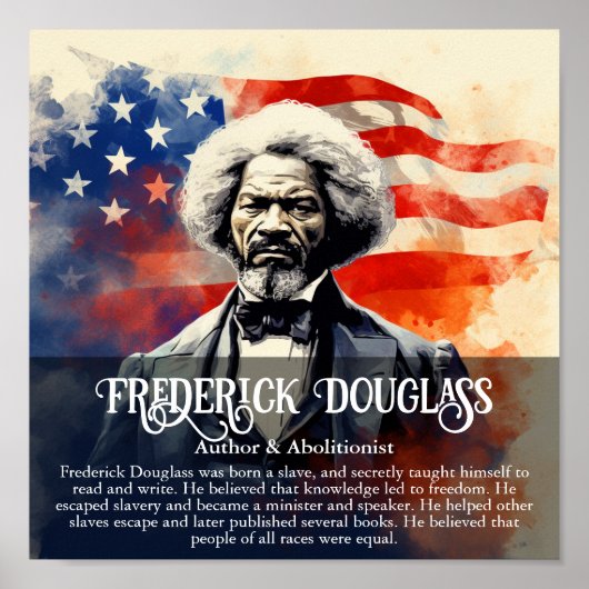 Frederick Douglass Black History Monte Unterricht Poster (Vorne)