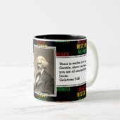 FREDERICK DOUGLASS | Black History Quote Scripting Zweifarbige Tasse (VorderseiteRechts)