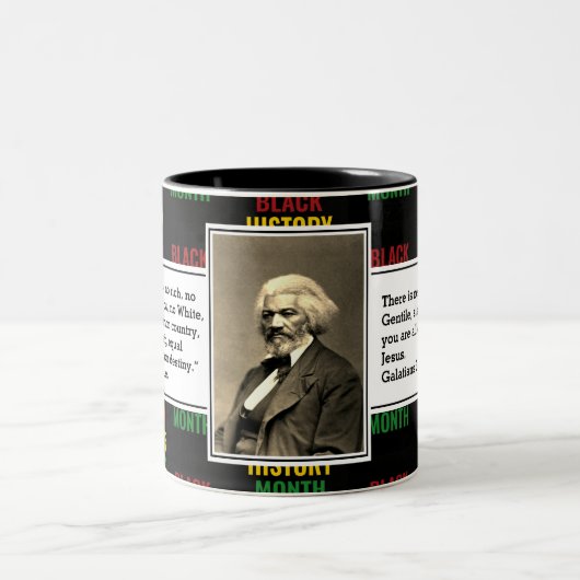 FREDERICK DOUGLASS | Black History Quote Scripting Zweifarbige Tasse (Mittel)