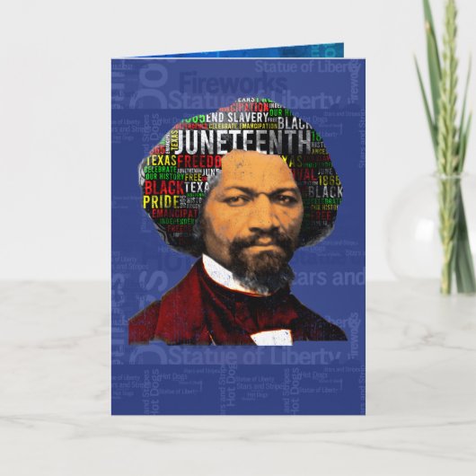 Frederick Douglass c1860s, Junetth Word Cloud Karte (Vorderseite)