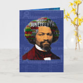 Frederick Douglass c1860s, Junetth Word Cloud Karte (Gelbe Blume)