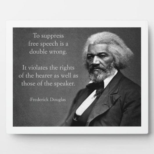Frederick Douglass Free Speech Fotoplatte (Vorderseite)