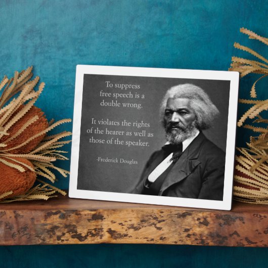 Frederick Douglass Free Speech Fotoplatte (Seite)