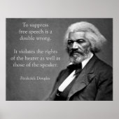 Frederick Douglass Free Speech Poster (Vorne)