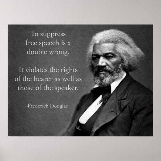 Frederick Douglass Free Speech Poster (Vorne)