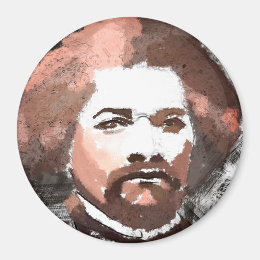 Frederick Douglass Gold Aquarellbilder Magnet (Vorne)