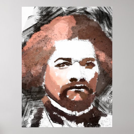 Frederick Douglass Gold Aquarellbilder Poster (Vorne)