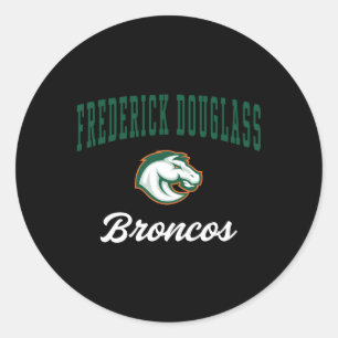 Frederick Douglass Hochschule Broncos Runder Aufkleber