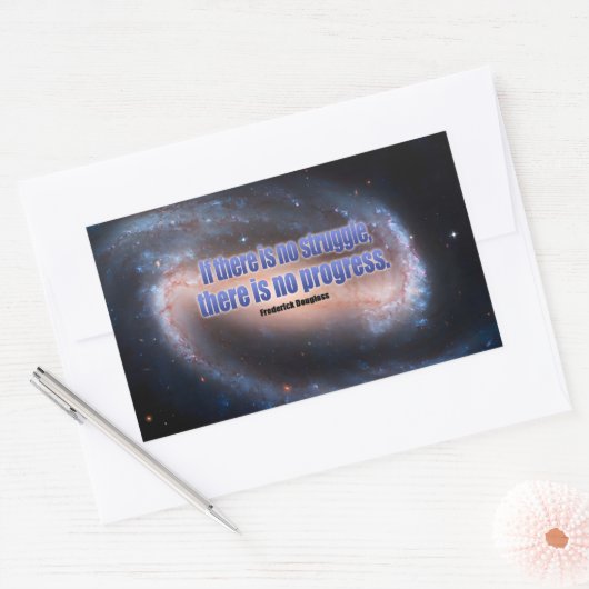 Frederick Douglass Inspiration Zitat "Progress" Rechteckiger Aufkleber (Umschlag)