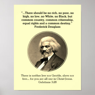 FREDERICK DOUGLASS Keine Reiche keine schlechte Poster