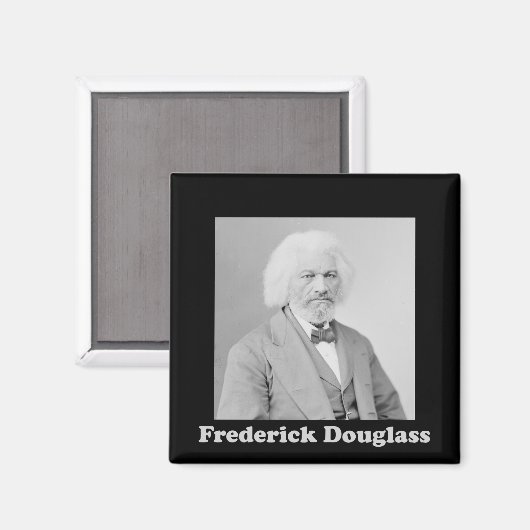Frederick Douglass Portrait Schwarzweiß-Foto Magnet (Vorderseite/Rückseite)