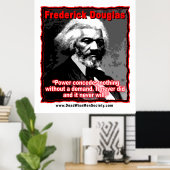 Frederick Douglass Power Concedes Quote Poster (Heimbüro)