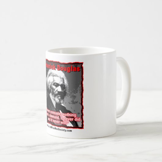 Frederick Douglass Power gesteht Zitat zu Kaffeetasse (VorderseiteRechts)