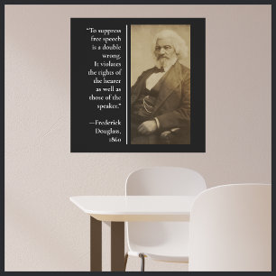 Frederick Douglass Zensur Zitat Schwarze Geschicht Poster