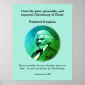 FREDERICK DOUGLASS Zitat Custom Scripture BLUE Poster (Vorne)