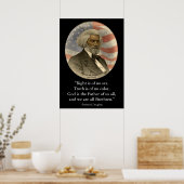 Frederick Douglass Zitat Richtige Wahrheit Schwarz Poster (Küche)