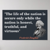 Frederick Douglass Zitat über das Leben der Nation Poster (Vorne)