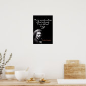 Frederick Douglass Zitat über Macht Poster (Küche)