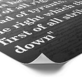 Frederick Douglass Zitat zur Redefreiheit Poster (Ecke)