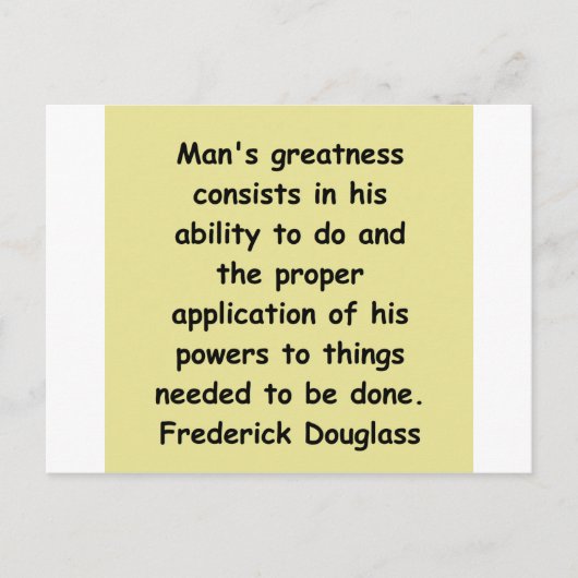 Frederick Douglass-Zitate Postkarte (Vorderseite)