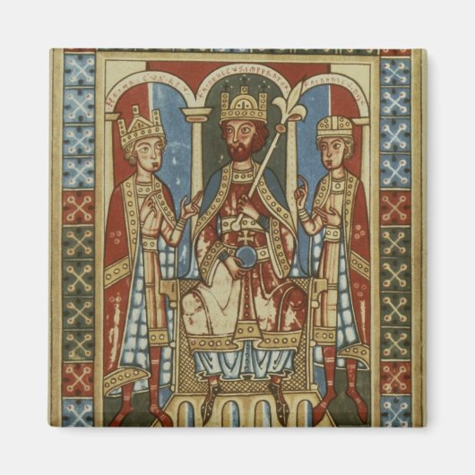 Frederick I mit seinen zwei Söhnen Magnet (Vorne)