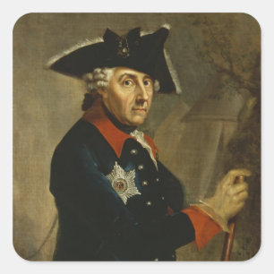 Frederick II das große von Preußen, 1764 Quadratischer Aufkleber