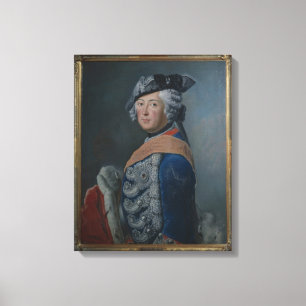 Frederick II das große von Preußen, nach 1753 Leinwanddruck