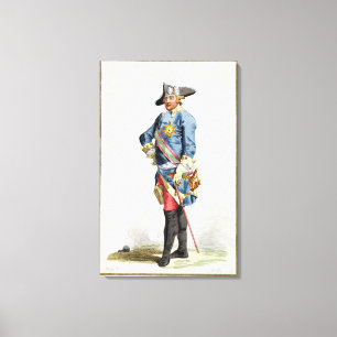 Frederick II "der große" (1712-86) König von Leinwanddruck