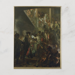 Frederick II the Great, in Lissa, Bonsoir Postkarte