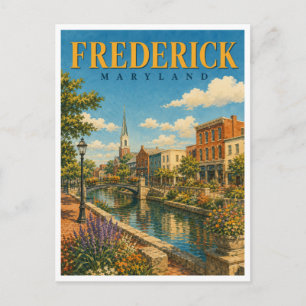 Frederick Maryland Carroll Creek GeoSaga Postkarte