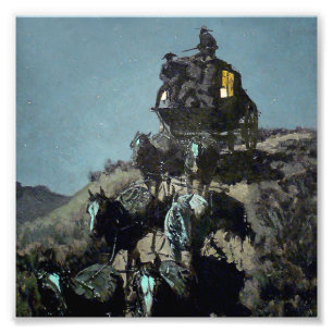 Frederick Remington "The Old Stagecoach" Fotodruck
