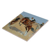 Frederick Remington Western Art "Dreh Ihn los" Fliese (Seite)