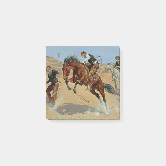 Frederick Remington Western Art "Dreh Ihn los" Post-it Klebezettel (Vorderseite)