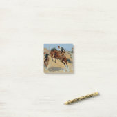 Frederick Remington Western Art "Dreh Ihn los" Post-it Klebezettel (Auf Schreibtisch)