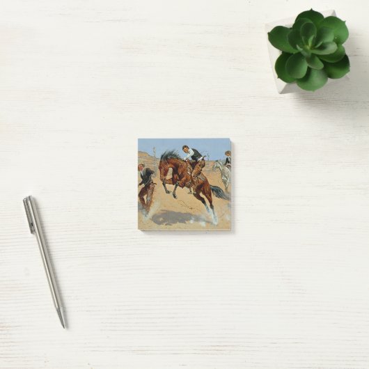 Frederick Remington Western Art "Dreh Ihn los" Post-it Klebezettel (Büro)