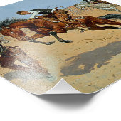 Frederick Remington Western Art "Turn Ihm Loose" Fotodruck (Ecke)